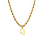 Load image into Gallery viewer, Gold Letter Pendant Necklace
