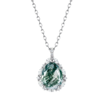 Load image into Gallery viewer, Lab-Grown Gemstone Silver Pendant
