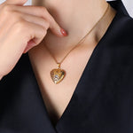 Load image into Gallery viewer, Heart Crystal Couple Necklace
