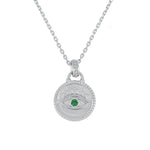 Load image into Gallery viewer, Evil Eye Silver Necklace
