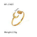 Load image into Gallery viewer, Geometric Open Ring - 18K Gold
