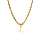 Load image into Gallery viewer, Gold Letter Pendant Necklace
