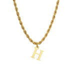 Load image into Gallery viewer, Gold Letter Pendant Necklace
