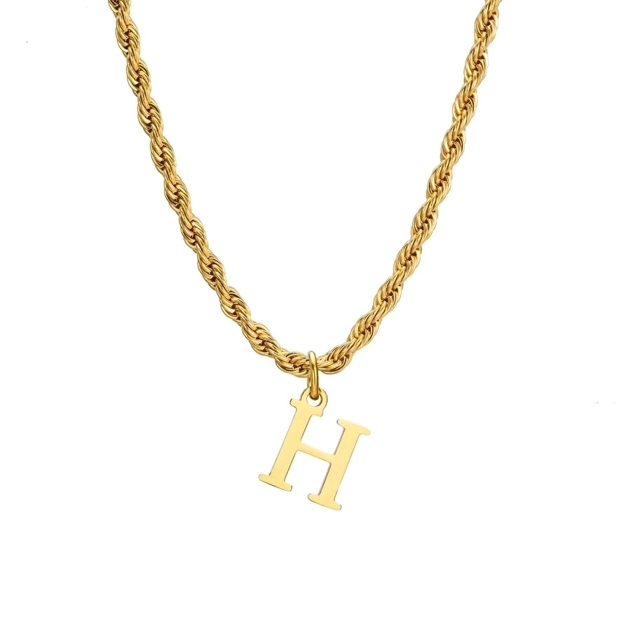 Gold Letter Pendant Necklace