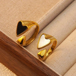 Load image into Gallery viewer, Heart Shape Gold Open Ring
