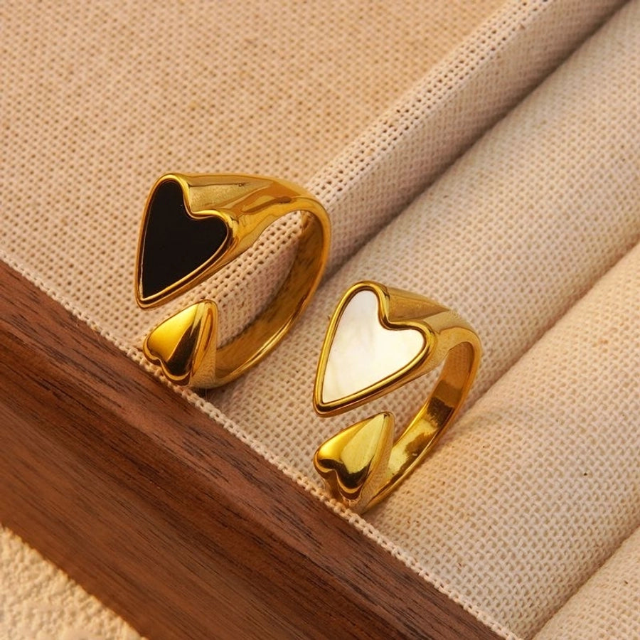 Heart Shape Gold Open Ring