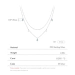 Load image into Gallery viewer, Moissanite Water Droplet Silver Necklace
