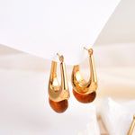 Load image into Gallery viewer, Glam French Gold Earrings
