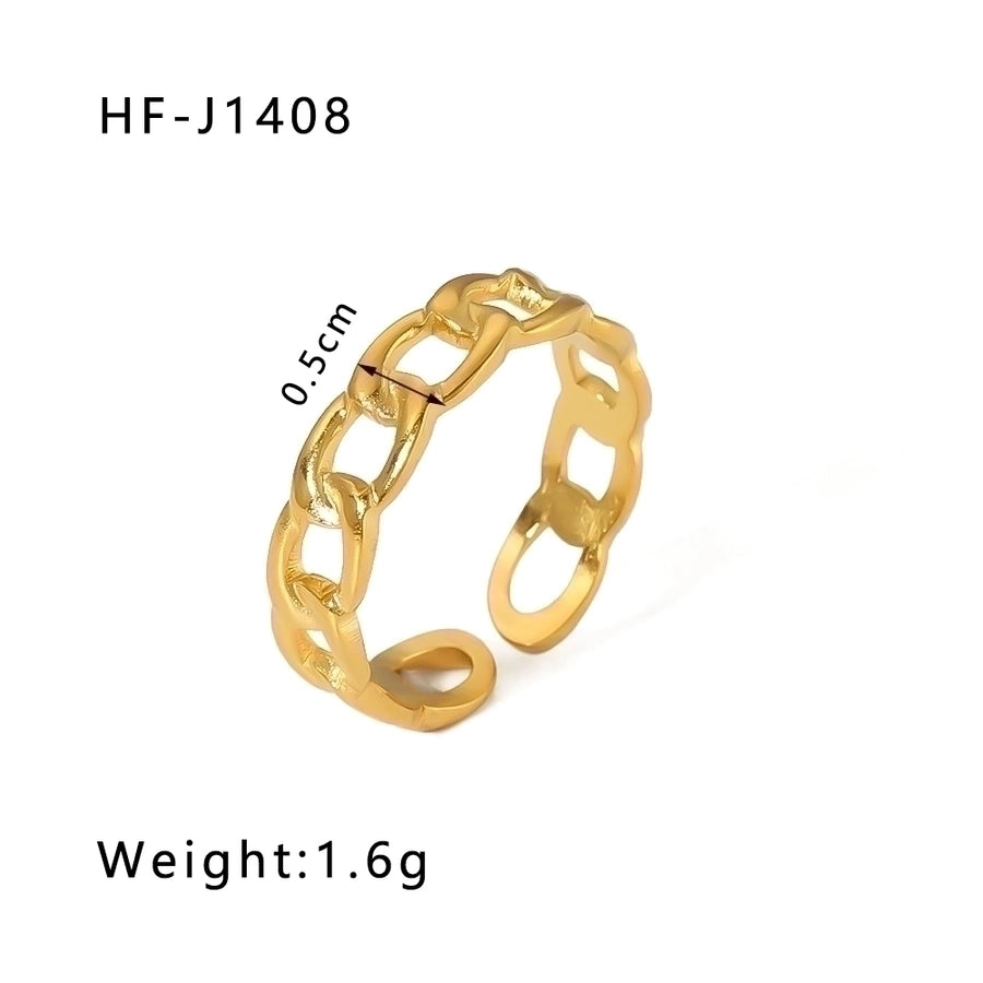 Geometric Open Ring - 18K Gold