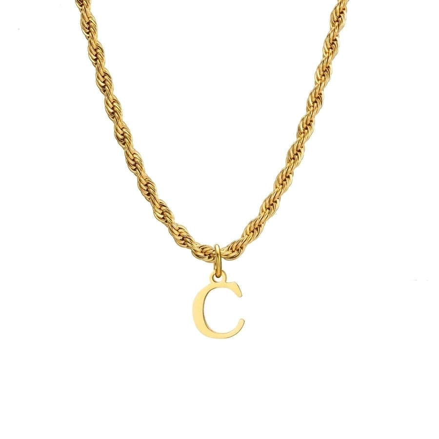 Gold Letter Pendant Necklace