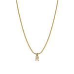 Load image into Gallery viewer, Zircon Letter Pendant Necklace
