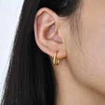 Load image into Gallery viewer, Modern Geometric Gold Earrings
