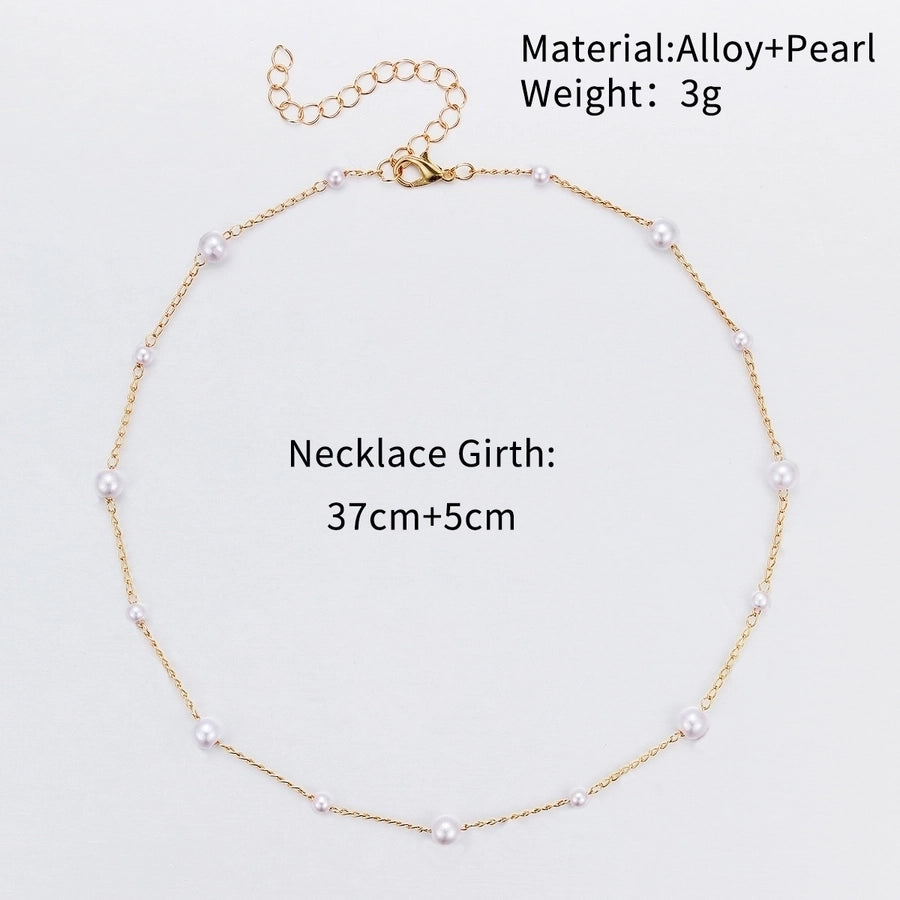 Geometric Alloy Plating Necklace