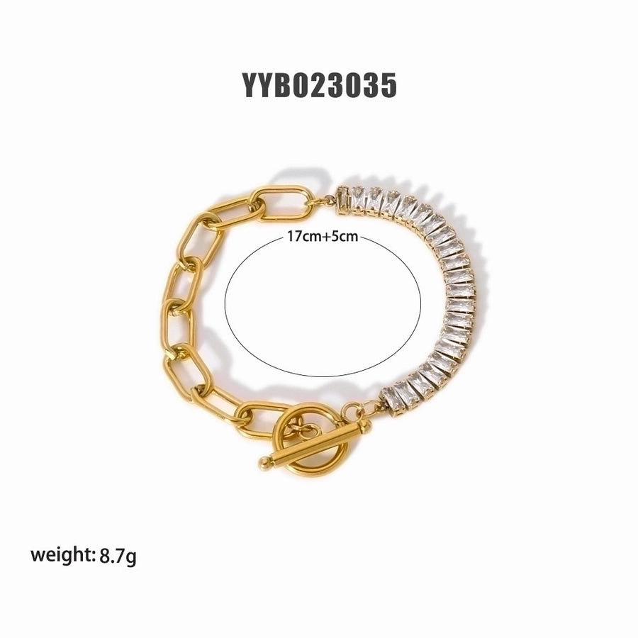 18K Gold Plated Geometric Bracelet