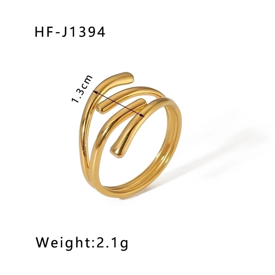 Geometric Open Ring - 18K Gold