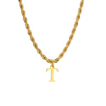 Load image into Gallery viewer, Gold Letter Pendant Necklace
