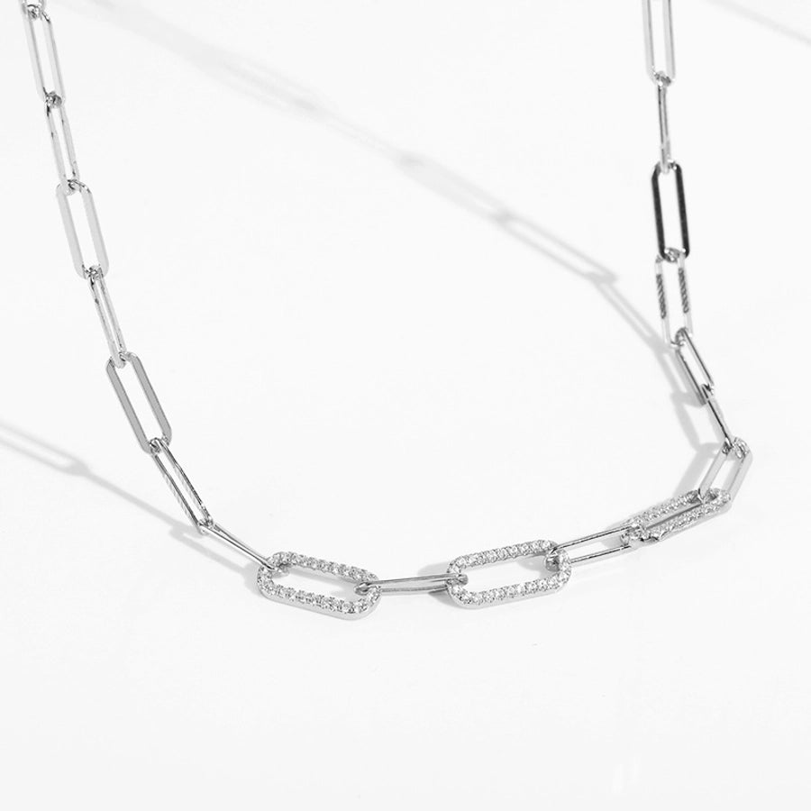 Sterling Silver Zircon Necklace