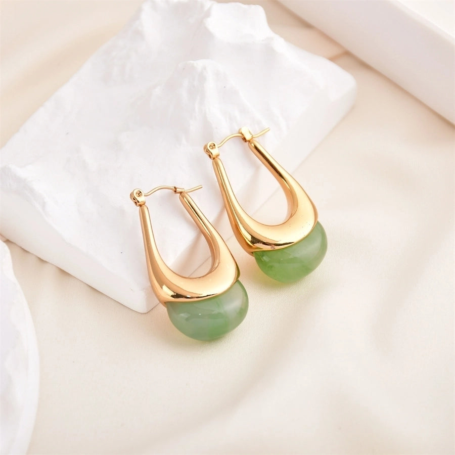 Glam French Gold Earrings