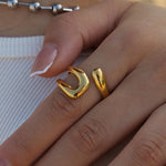 Load image into Gallery viewer, Gold Plated Open Ring
