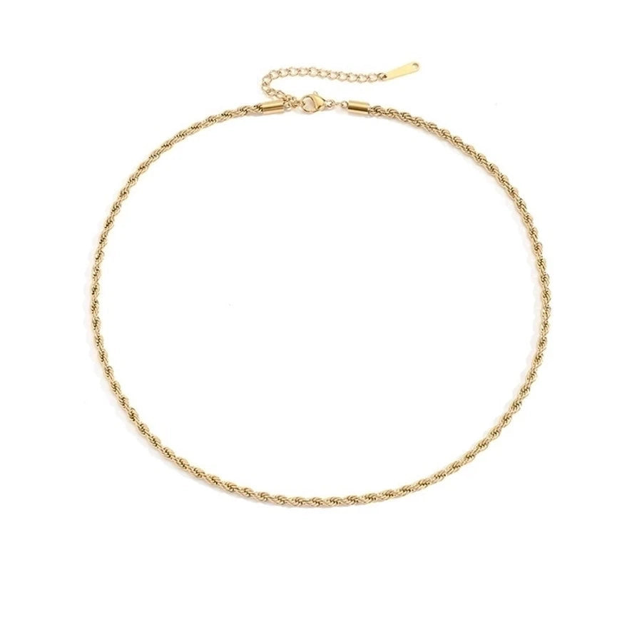 U Shape Gold Plated Necklace