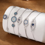 Load image into Gallery viewer, Devil&#39;s Eye Silver Bracelet
