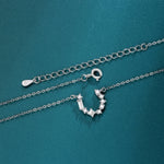 Load image into Gallery viewer, U-Shape Zircon Silver Necklace
