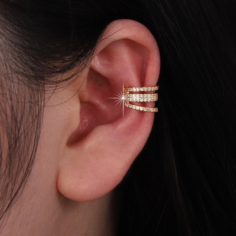 Elegant Geometric Gold Ear Cuffs