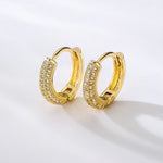 Load image into Gallery viewer, Geometric Gold Hoop Earrings
