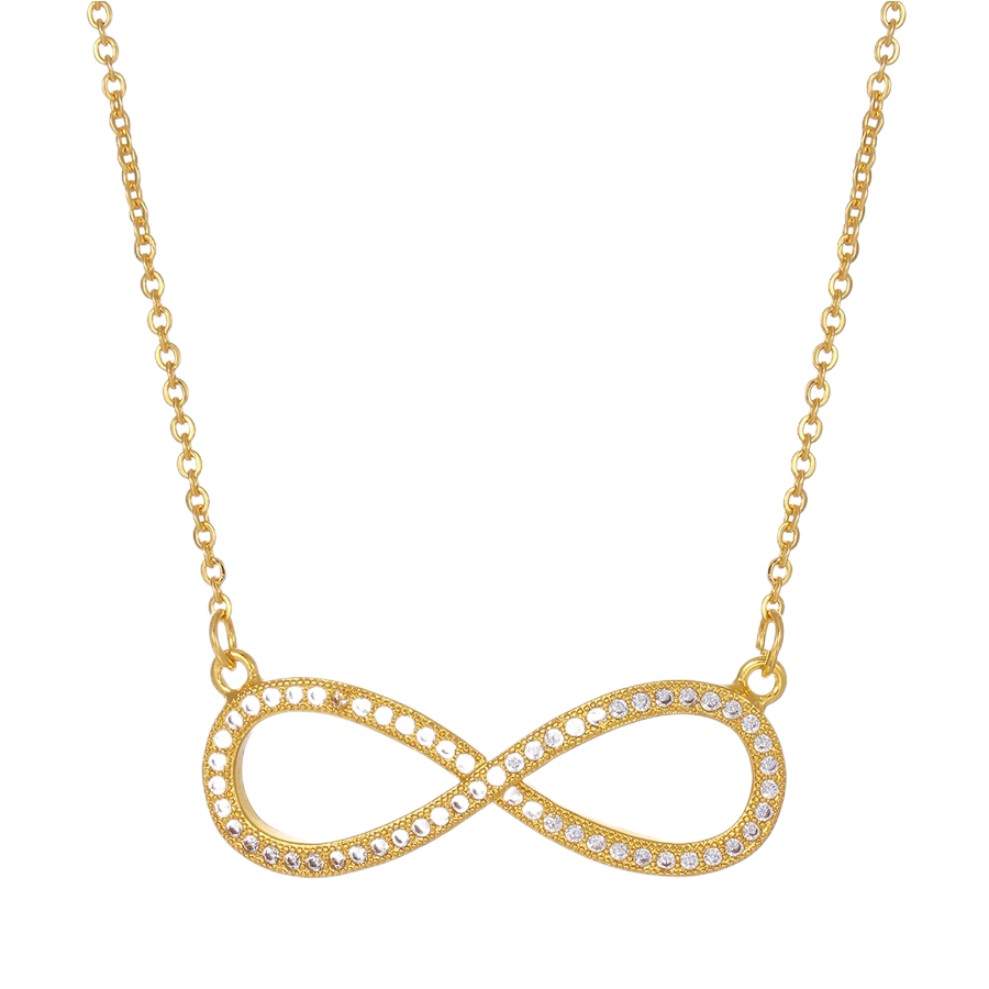 Elegant Copper Infinity Pendant Necklace