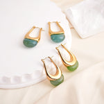 Load image into Gallery viewer, Glam French Gold Earrings
