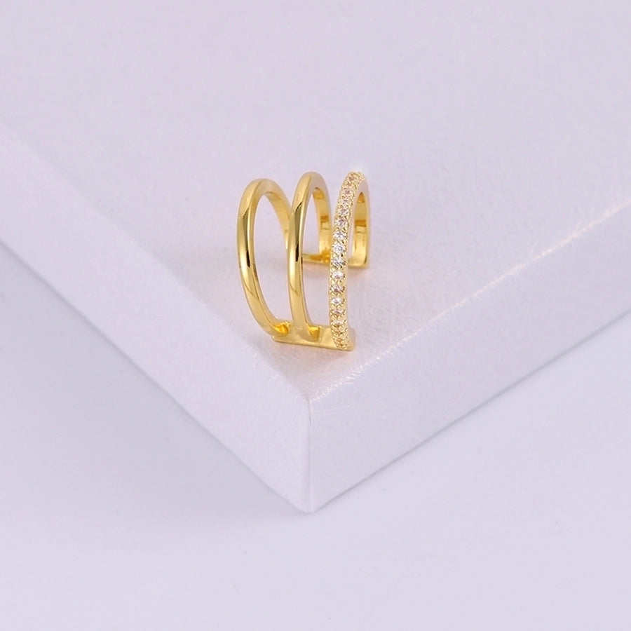 Elegant Geometric Gold Ear Cuffs