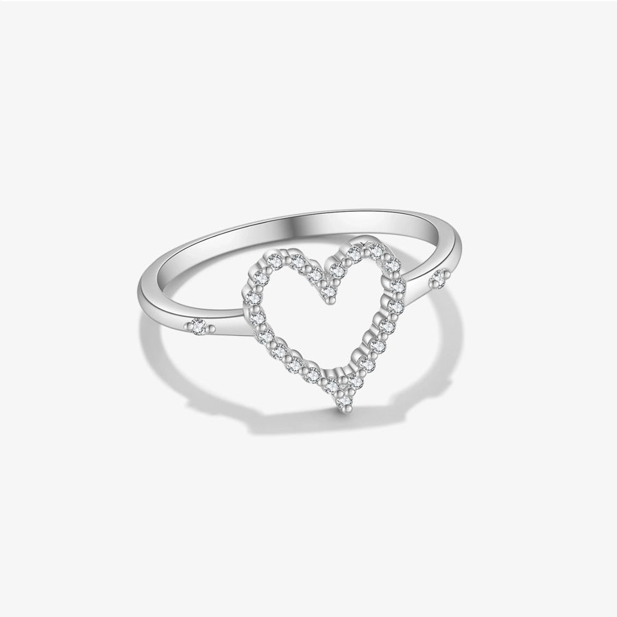 18K Gold Heart Ring