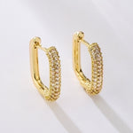 Load image into Gallery viewer, Geometric Gold Hoop Earrings
