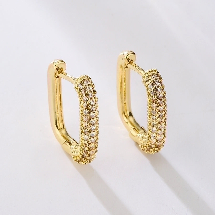 Geometric Gold Hoop Earrings