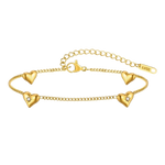 Load image into Gallery viewer, Heart Gold Zircon Bracelet
