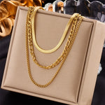 Load image into Gallery viewer, Geometric Layered Necklace - 18K Gold
