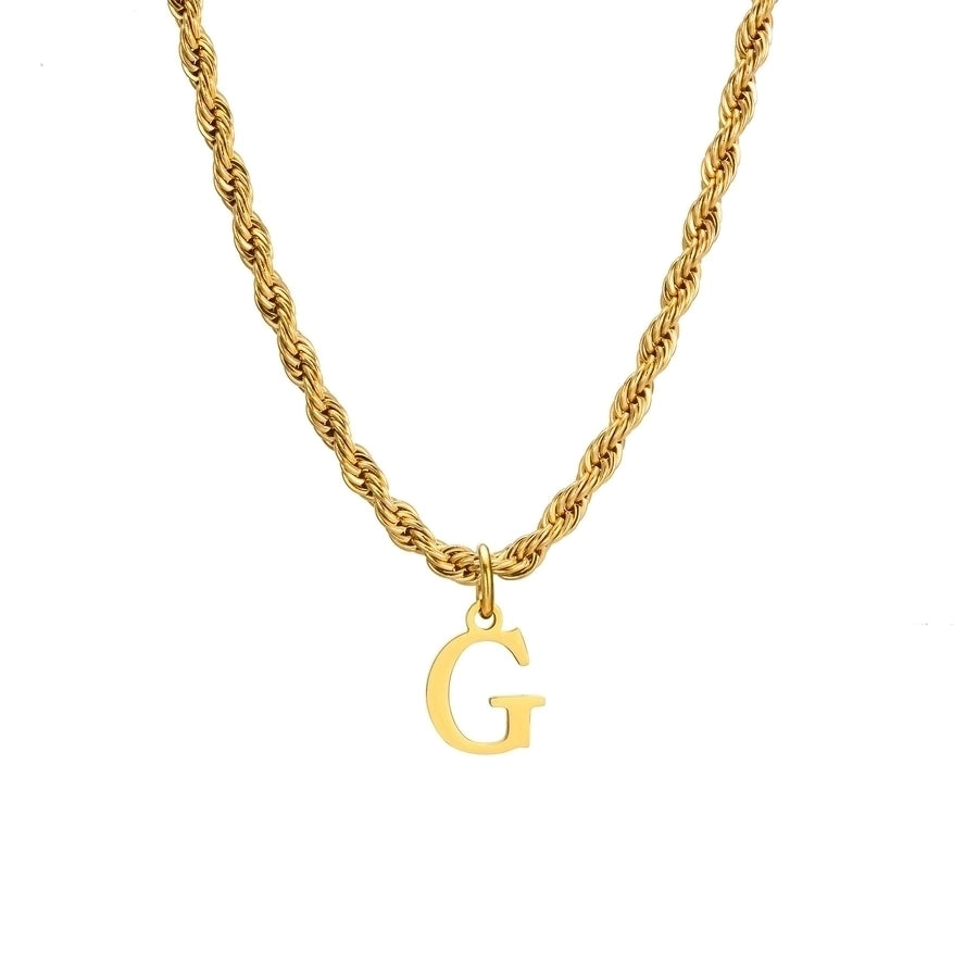 Gold Letter Pendant Necklace