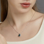 Load image into Gallery viewer, Lab-Grown Gemstone Silver Pendant
