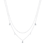 Load image into Gallery viewer, Moissanite Water Droplet Silver Necklace
