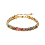 Load image into Gallery viewer, Color Block Gold Bracelet
