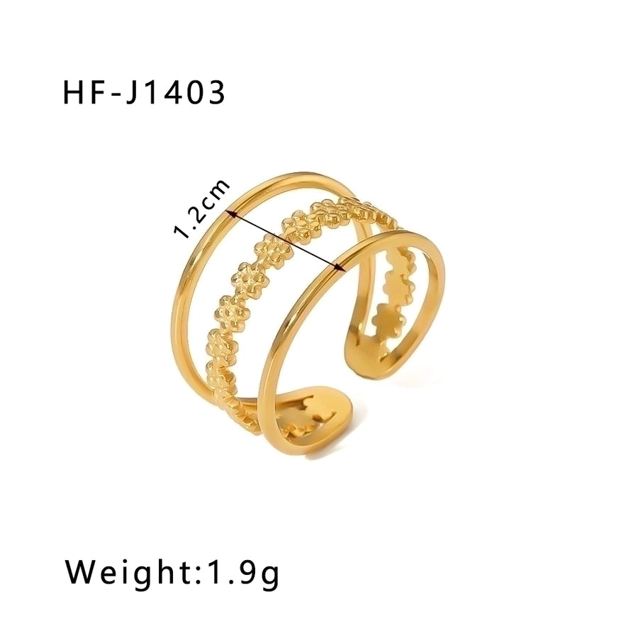 Geometric Open Ring - 18K Gold