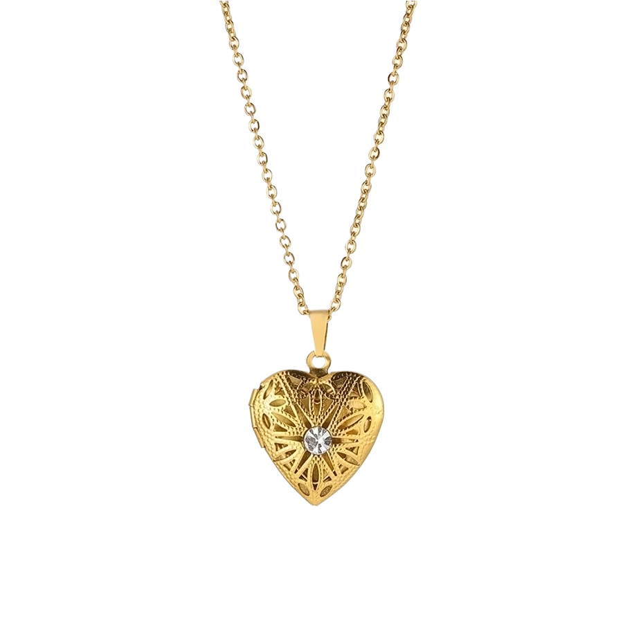 Heart Crystal Couple Necklace