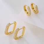 Load image into Gallery viewer, Geometric Gold Hoop Earrings
