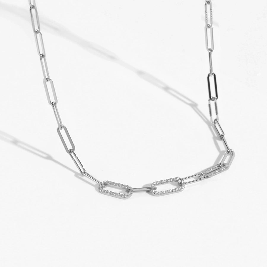 Sterling Silver Zircon Necklace