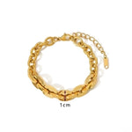 Load image into Gallery viewer, 18K Gold Plated Stainless Steel Bracelet
