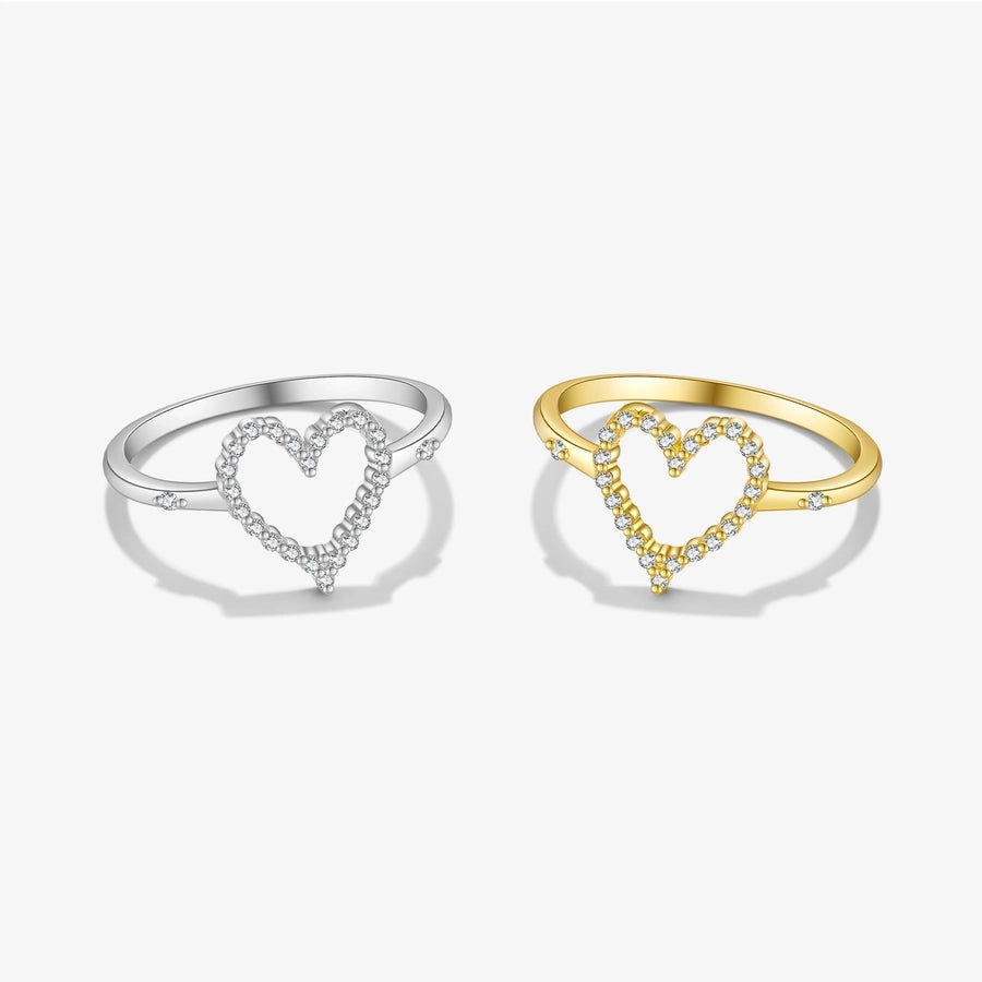 18K Gold Heart Ring