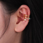 Load image into Gallery viewer, Elegant Geometric Gold Ear Cuffs
