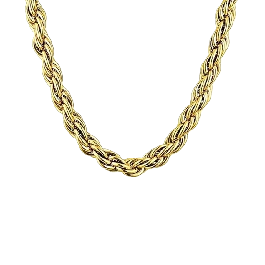 18K Gold Plated Rope Necklace