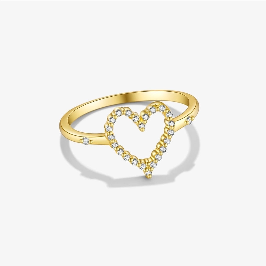 18K Gold Heart Ring